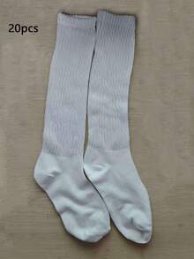 4双装女士黑白混色极简修身袜，适合日常穿着保暖，可搭配皮鞋，适合秋冬季节（2双/4双/8双/10双/20双） - 彩色 - 查看 17