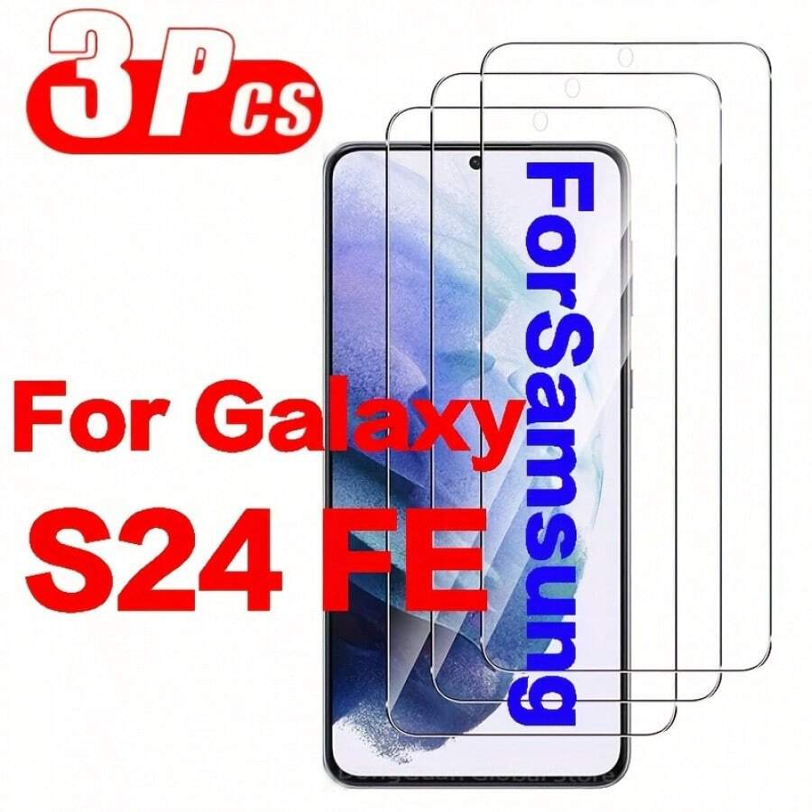 (3pcs/Set) High Definition Tempered Glass Screen Protector Set Compatible With Samsung Galaxy S24 FE - Galaxy S24 FE - View 1