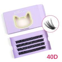 ARTSTAR 4排簇状假睫毛嫁接 30D/40D/50D 自然款单根假睫毛 手工制作睫毛束 8-16mm 80簇 - D - 查看 35
