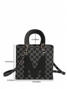 2026 New Retro Large Capacity Tote Bag, Chic Shoulder Bag & Crossbody Bag - Black - View 5