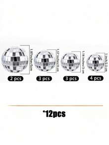 24个迪斯科球纸杯蛋糕装饰插牌，生日快乐蛋糕装饰，70年代复古蛋糕装饰，闪亮粉色迷你迪斯科球装饰，适合70年代80年代主题派对用品、婴儿派对、生日装饰（粉色和银色） - 彩色 - 查看 10