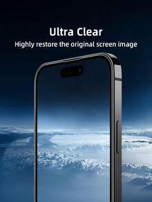 4 piezas Protector de pantalla de vidrio templado 9H+, compatible con iPhone 17, 16 Pro Max, 16, 16 Pro, 16 Plus, 14 Pro Max 6.7, 17, 17 Pro, 17 Pro Max, 17 Air, alta definición, anti-arañazos, tacto sensible, compatible con fundas de teléfono - transparente - Ver 6