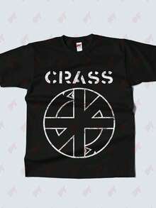 Crass Anarcho Punk Logo Womens T-Shirt - 黑色 - 查看 2