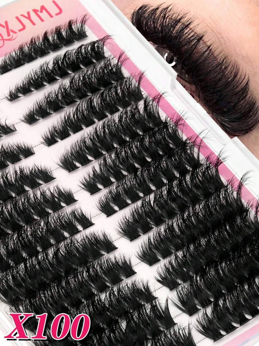 192 racimos de pestañas individuales con rizo D, pestañas voluminosas y esponjosas que no se caen, puntas realistas, extensiones de pestañas reutilizables y fáciles de aplicar, esencial de viaje para maquillaje sobre la marcha, regalo de San Valentín para ella, perfecto para look diario, cita nocturna y fiesta, gran regalo para mujeres y entusiastas de la belleza - D - Ver 1