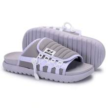 Asuna 3.0 Casual Polyester Lace-Up Outdoor Slippers - Gray With White - View 5