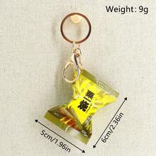 1pc Realistic Snack Keychain, Chocolate Bar Bag Charm, Plush Toy Claw Machine Accessory - Multicolor - View 8