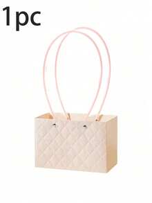 6/3个装和1个装粉色/绿色/紫色牛皮纸鲜花礼品袋，牛皮纸鲜花礼品手提袋，情人节鲜花礼盒，便携式花束包装袋，带提手的防水鲜花礼盒，母亲节鲜花礼品袋，适用于情人节、婚礼和生日 - 彩色 - 查看 12