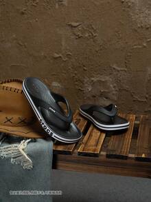 Crocs Casual Lightweight Flat Sandals, Unisex - Black - View 2