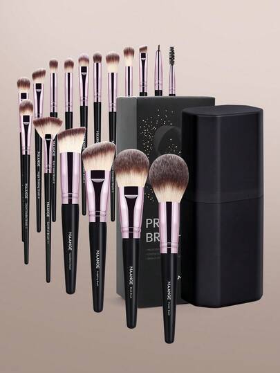 MAANGE 17支/18支/20支专业化妆刷套装，便携，是送给女性和女孩的理想礼物，赠品，专业化妆刷，全套化妆工具