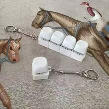 1个多功能键帽钥匙扣 - 4/9键按压玩具，成人减压玩具，DIY键盘点击器，专注娱乐 - 彩色 - 查看 4