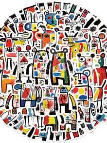 50pcs Abstract Stickers Chic Cartoon Aesthetic For Journal, Phone Case, Tablet, Water Bottle, Desk, Luggage, Waterproof Decals - Multicolor - View 8