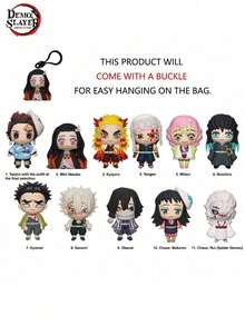 Aniplex 1 chiếc móc khóa mặt dây chuyền hình nhân vật 3D chính hãng, quà tặng nhân vật anime, quà tặng ngày Valentine - Nhiều màu - Xem 3