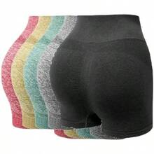 ¡Recomendado5pcs Pantalones Cortos para Mujer, Cintura Alta, Meter La Panza, Biker Shorts Deportivo Mujer, Short Deportivo¡Top de Temporada - A - Ver 10