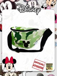 Disney Cartoon Camouflage  Fanny Pack, Unisex Sports Sling Bag, Portable Foldable Chest Bag, Suitable For Daily Fitness, Running, Cycling, Outdoor Portable Phone Bag, Coin Purse, Daily Wear Chest Bag - Multicolor - View 1