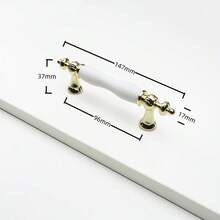 现代陶瓷把手，高端锌合金橱柜抽屉拉手，精致儿童房衣柜家具把手 - 彩色 - 查看 22