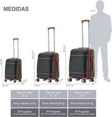 ¡RecomendadoCOMPASS Juego de 3 Maletas de Viaje Cairo – ABS Resistente y Ligero – Ruedas Giratoria 360 °   - Diseño Expandible e Interior Forrado – Cerradura de Combinación Integrada – Mango Ajustable (Negro)¡Top de Temporada - Negro - Ver 4