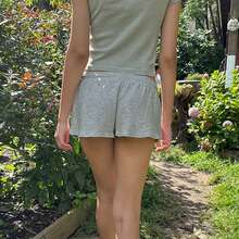 Women's Sweat Shorts Comfy Lounge Running Shorts Gym Summer Casual High Waisted Athletic Shorts With Pockets - 淺灰色 - 查看 2