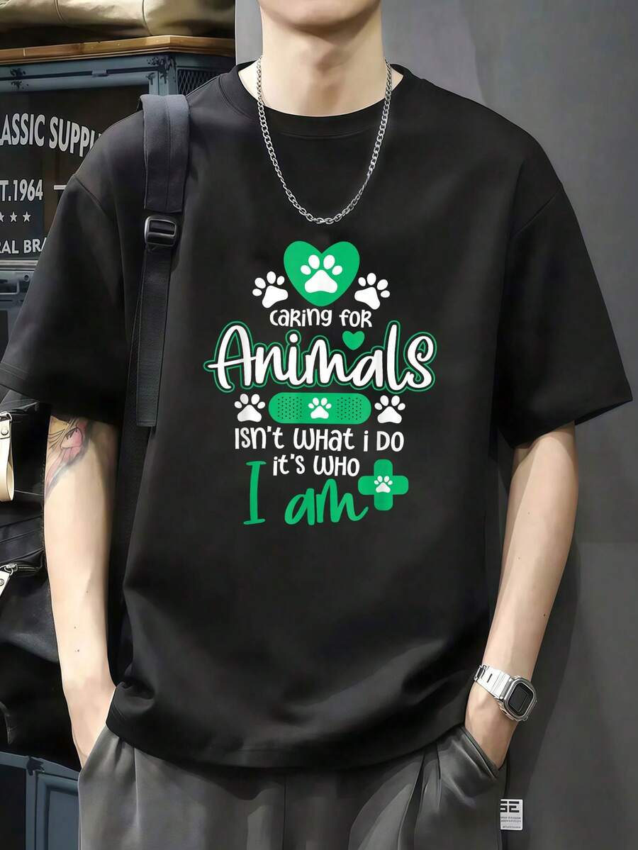 Men T-Shirts - 黑色 - 查看 1