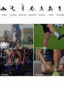 1 Pair/2 Pairs Leg Compression Sleeves For Men & Women - Calf Compression Sleeves Without Feet - Shin Splint Compression Leg Sleeve For Running, Fitness, Basketball, Cycling, Leg Support - Black - View 7