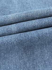 Women's Casual Slim-Fit Denim Jeans With Button Pockets And Zipper Details, Medium Stretch Fabric Spring - Light Washed Blue - 1 - View 10