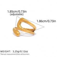 3 Stücke/1 Stück Cut Out geometrischer Ring, 18K vergoldeter Ring, 304 Edelstahlring, Schmuckzubehör, Ring mit hochwertiger Anmutung, die beste Wahl für Feiertagsgeschenke und tägliche Outfits, geeignet für tägliche Zusammenkünfte und Partys, das beste Geschenk für Freundinnen und Ehefrauen - Verschiedenfarbig - Übersicht 6