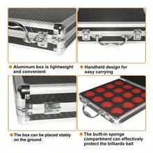 Caja Almacenamiento Billar Con Asa Funda Transporte 16 Bolas - Blanco - Ver 4