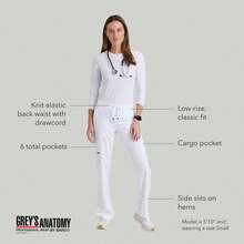¡Recomendado Pantalón de Frente Plano de 6 Bolsillos de  para Mujeres - Pantalón de Uniforme Médico de Ajuste Moderno! - Blanco - Ver 7