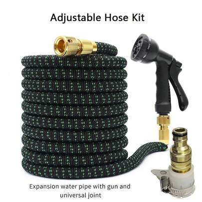 European Standard Garden Plastic High-Pressure Car Wash Water Gun Telescopic Hose Magic Water Pipe Household Watering And Watering Set