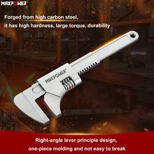 MAXPOWER 11" Auto Wrench, Adjustable Automotive Wrench For Automobiles Construction, Machine Maintenance And Home Repairs - Silver-1 - View 8