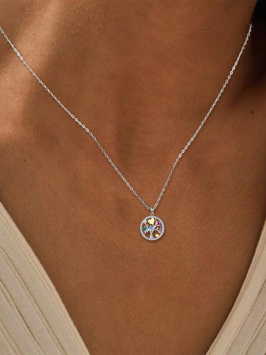 FOREVER QUEEN 1件S925纯银生命之树吊坠项链，适合作为送给妻子或母亲的生日礼物。 - 生命樹 - 查看 1