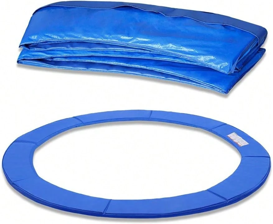 Trampoline Edge Protection, Frame Padding, Padded Spring Cover, Trampoline Accessory Set, Tear-Resistant And Durable (Ø244cm/Ø305/Ø366) - 12FT Ø366cm, Bleu - View 1