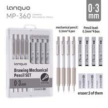 1pc Soft Grip Automatic Mechanical Pencil, 0.3mm/0.5mm/0.7mm/0.9mm Options, For Drawing, Sketching, Art Students, Retractable Lead, Back To School Supplies - Multicolor - View 13