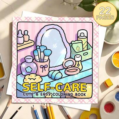 Coloring Notes Of Self-Care, Cozy Self-Love Moments & Gentle Vibes,(22-Page Thick Paper Upgraded Version) A Coloring Book Specially Designed For Women, With Bright Colors, Stress-Relieving, Suitable For Markers, For Teenagers, Featuring Fantasy And Eerie Elements.