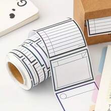 100pcs/Box Minimalist Pull-Out Scroll Sticky Notes, Striped Removable Memo Pad, Suitable For Students, Teachers, Office, School, Home - Labels, Memos, Notebooks, Diaries, Planners, Fridge, Cabinets, Office Supplies, School Supplies, Stationery, Classroom, Back To School Gifts - Multicolor - View 4