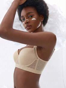 Women's Black Push Up Bra - Comfortable, Breathable & Wide Straps With Side Coverage - Beige - View 12