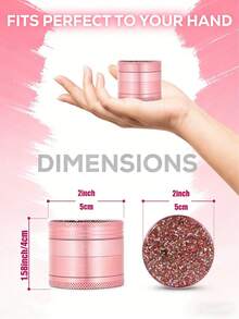 OFFPUFF 2.5in Glitters Aluminum Herb Grinder - B - 查看 5