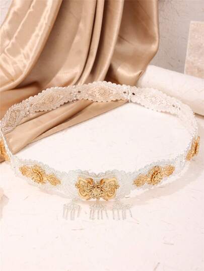 1pc Women's Luxury Vintage Waist Belt, Elegant Tassel Design, Suitable For Robes, Weddings, Parties, Holidays
