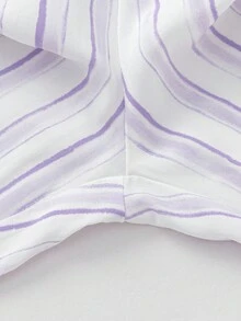 Balabala Young Girl Mosquito-Repellent Pants, Cute Print, Breathable Summer Outdoor Casual Pants - Purple - View 5