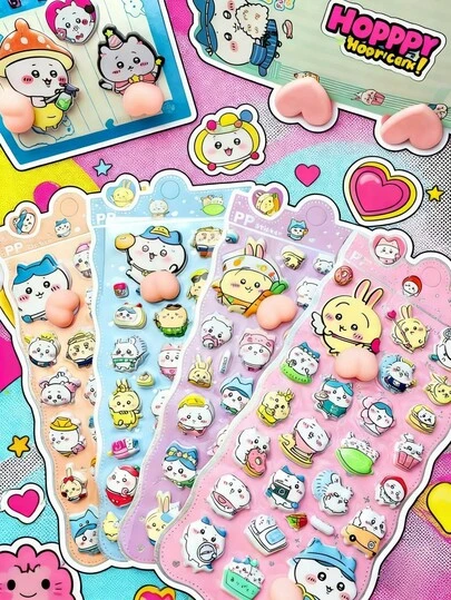 The Soft And Cute "Pipao" Sticker For Stress Relief And Squeezing Fun Is Suitable For Decorating Mobile Phones, Laptops, Suitcases, Water Bottles, Skateboards, Notebooks And Guitars. It Is Perfect For Daily Use, Children's Birthday Gifts, Back-To-School Preparations, Travel Accessory Combinations, And Teen Room Decoration - This Is The Most Popular DIY Sticker Set Among Anime Fans, Graffiti Enthusiasts And Accessory Lovers.