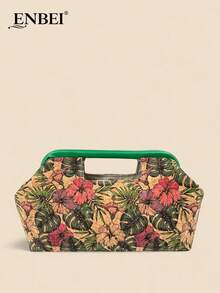 ENBEI elegante gewebte Regenbogen-gestreifte Clutch - Kosmetiktasche, Regenbogen-gestreifte Handtasche, neue Mode Damentasche, Muscheltasche, minimalistisch und vielseitig, elegante und modische Abendtasche, geeignet für verschiedene Anlässe wie Partys, Galas, Hochzeiten, Dates und Einkaufen. Ein perfektes Geschenk zum Muttertag, zu Feiertagen oder Weihnachten. - Verschiedenfarbig - Übersicht 13