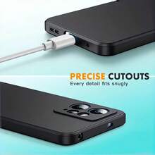 Two Black Matte Phone Cases, Suitable For Various Models Of Samsungphones, Such As Galaxy M32, Galaxy M23, Galaxy M21, Galaxy M12, Galaxy M04, Galaxy S25, Galaxy S24 FE, Galaxy S22+, Galaxy S22 5G, Galaxy A17, Galaxy A70, Galaxy A55, Etc. - Black - View 4