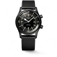 Longines Men's L3.774.2.50.9 Legend Diver Black Rubber Watch - Black - 均碼 - 查看 2