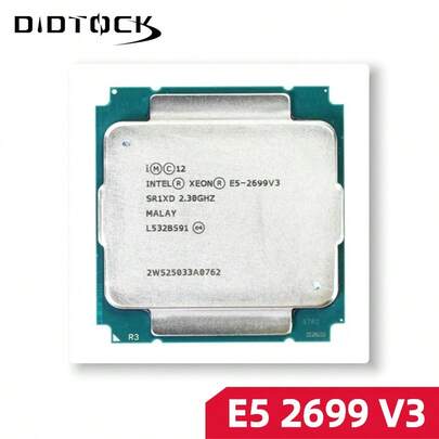 מעבד Intel Xeon E5 2699 V3 2699V3 2.3GHz 18 ליבות 145W LGA 2011-3 מעבד ללא מאוורר ללא קופסה מקורית