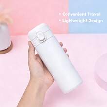 Bình giữ nhiệt bằng thép không gỉ 304 dung tích 420ml, thích hợp sử dụng tại văn phòng và gia đình, cốc cà phê giữ nhiệt, quà tặng, bình nước thể thao. - trắng - Xem 5