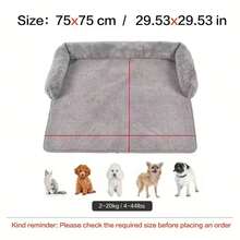 U-Shaped Dog Bed, Foldable Large Bed For Dogs And Cats, Suitable For Pet Households, Orthopedic Memory Foam Dog Sofa, Faux Fur Pet Bed, Gray - Màu Xám nhạt - Xem 6