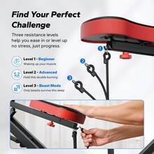 Squat Machine, MERACH R07 2 In 1 Squat Rowing Machine, Easy Setup & Foldable Exercise Equipment, Glute Trainer Machine, Glutes & Leg Home Workout Machine - Black and Red - View 7