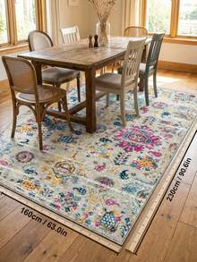 1. Nuevo material similar al cachemira (1000g/㎡) Alfombra estampada de estilo palaciego aristocrático vintage, con almohadilla antideslizante gruesa, tapete mullido de alta densidad y cómodo para los pies. Alfombra de estilo marroquí, retro bohemio y moderno para festivales. Alfombra larga para pasillos, lavable a máquina para patio, terraza, balcón, picnic, decoración exterior, felpudo de entrada y alfombra de interior. Alfombra para sala de estar. - A - Ver 15