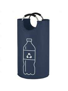 大容量可折叠回收箱，室内家用回收箱，适用于塑料瓶、衣物、玩具等，多功能洗衣篮，储物箱，节省空间的可折叠收纳盒，经久耐用，易于清洁，家用回收容器，收纳整理，室内收纳，家居装饰 - 彩色 - 查看 16