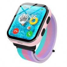 4G Reloj Inteligente para Smartwatch teléfonos con una Llamada SOS Camera de Video Música 8 Juegos Tarjetas de Palabras Pantalla táctil HD Reloj para Regalos para 4-14-035 - rosa (sin GPS) - Ver 8