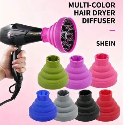 Faltbarer Silikon-Haartrockner-Diffusor, Mehrfarbiger Lockendiffusor geeignet für Haarstyling/Reisen Zuhause, geeignet für elegante Damen/Haarbegeisterte/Valentinstag Geschenk